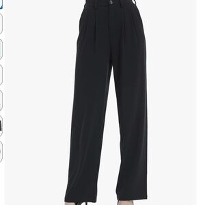 Tronjori size 16 black poly straight leg pants